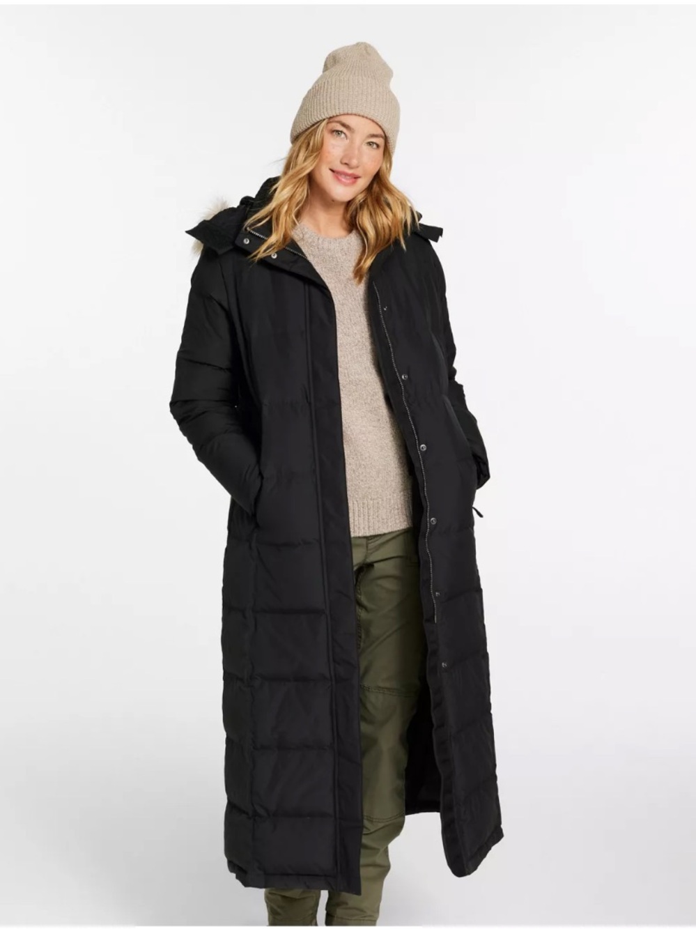 LL Bean Ultrawarm Coat Long in Black